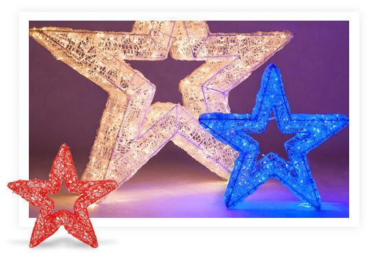 Standing Star Light Decorations