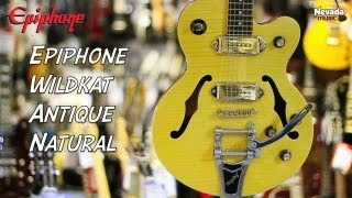 Video thumbnail for Epiphone Wildkat Guitar Antique Natural - Quick Look @ PMTVUK by PMTVUK