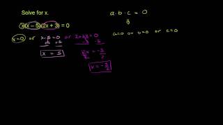 Solving factored equations