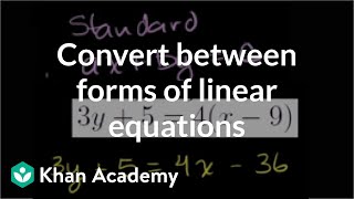 Linear Equations in Standard Form