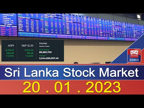 Sri Lanka Stock Market 20.01.2023