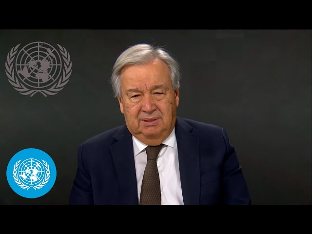 UN chief marks one year since 7 October attack