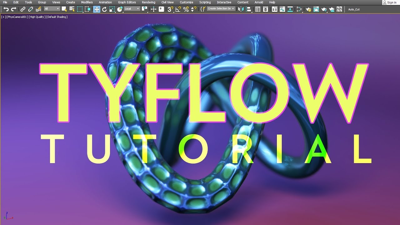 video/creating motion tyflow mofidiers and flex 3ds max tutorial 