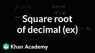 Finding Square Root Of Decimal