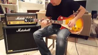 Video thumbnail for Marshall LEAD 100 MOSFET Model 3210 and 3 Gibson Les Pauls by guitartonequest