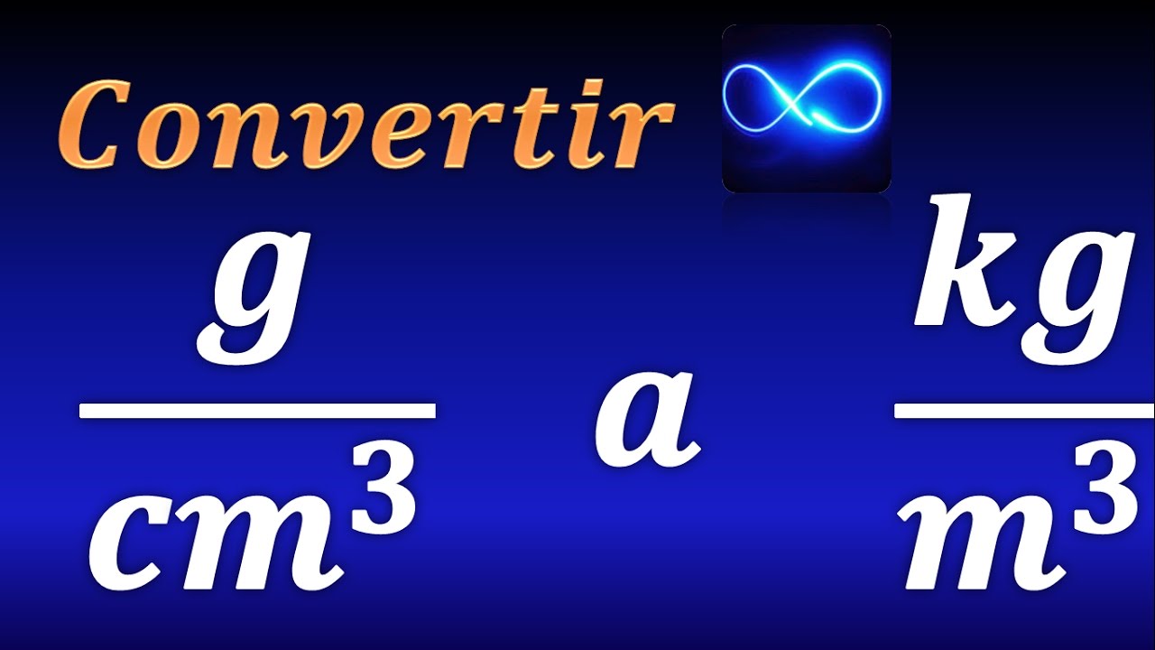 Cómo convertir g/cm^3 a kg/m^3 (unidades de densidad)