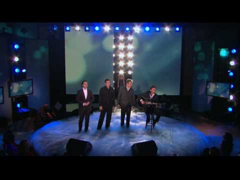 Male Quartet Performs with Celine Dion