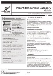 Parent Retirement Category Guide (INZ 1171) - Immigration New ...