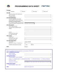 PROGRAMMING DATA SHEET - Robinson Helicopter Company