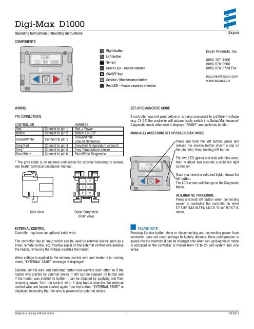 Digi-Max D1000 - Espar