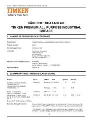 säkerhetsdatablad timken premium all purpose industrial grease