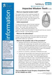 Impacted Wisdom Teeth - ICID - Salisbury NHS Foundation Trust