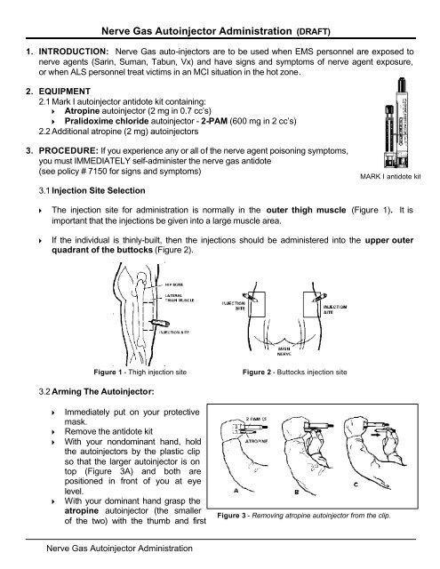 Mark I Auto Injector Administration