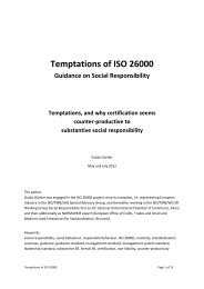 Temptations of ISO 26000 Guidance on Social Responsibility ...