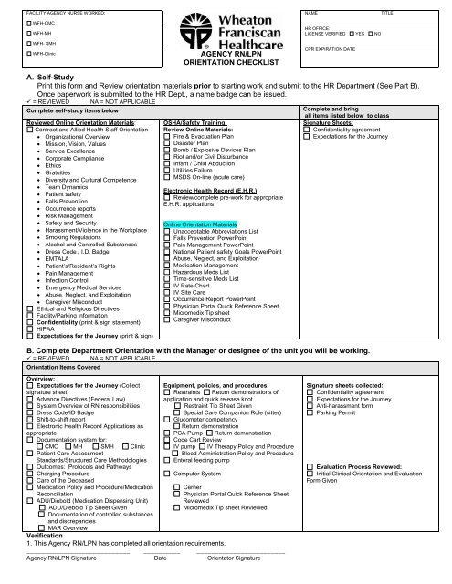 Nursing Physical Assessment Form Checklist