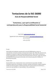 Tentaciones de la ISO 26000 - ISO 26000, an estimation