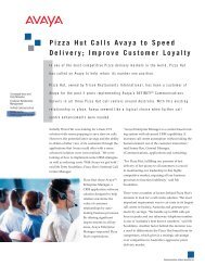 Pizza Hut Calls Avaya to Speed Delivery - Pathfinder ...