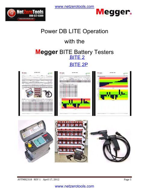 Megger Power DB LITE Software - Netzerotools.com