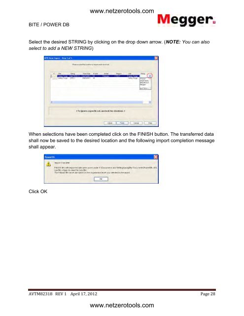 Megger Power DB LITE Software - Netzerotools.com