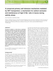 A conserved primary salt tolerance mechanism mediated by HKT ...