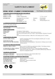 SAFETY DATA SHEET - Trust Hygiene Services