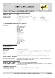 SAFETY DATA SHEET - Trust Hygiene Services