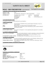 safety data sheet 09242 bio freshener - Trust Hygiene Services