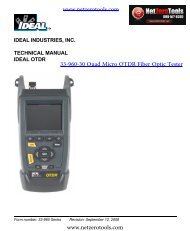 Technical Manual IDEAL OTDR English - Netzerotools.com