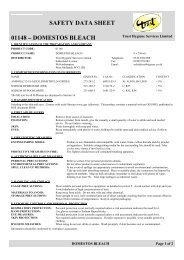 safety data sheet 01148 domestos bleach - Trust Hygiene Services