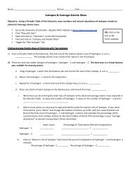 Isotopes & Average Atomic Mass