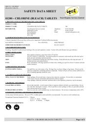 SAFETY DATA SHEET - Trust Hygiene Services