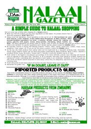 Rabee-u-Thaani / Jumaadal Uula 1426 - Zambian Halaal Certifiers