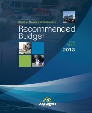 Fiscal Year 2013 Recommended Budget Book - Lake County