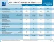 Blue Essential Open Access HMO Plans Effective 10/15/09