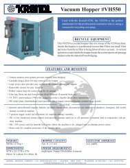 Model VH550 Vacuum Hopper - Krendl Machine Inc.