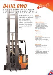 J1923 Bendi B41HL Datasheet - Forktruck Solutions Ltd.