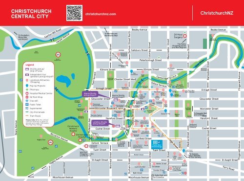 Christchurch City Cruise Map