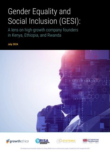 Gender Equality and Social Inclusion (GESI): A lens on high-growth company founders in Kenya, Ethiopia, and Rwanda