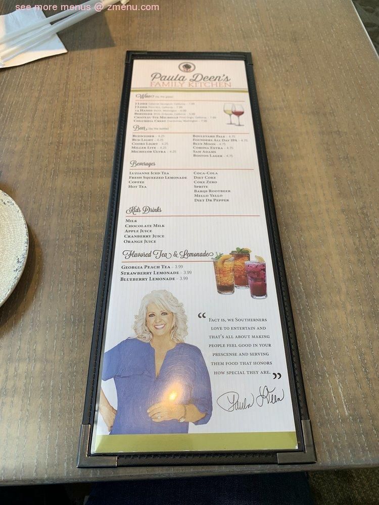 Paula Deen's Family Kitchen menu