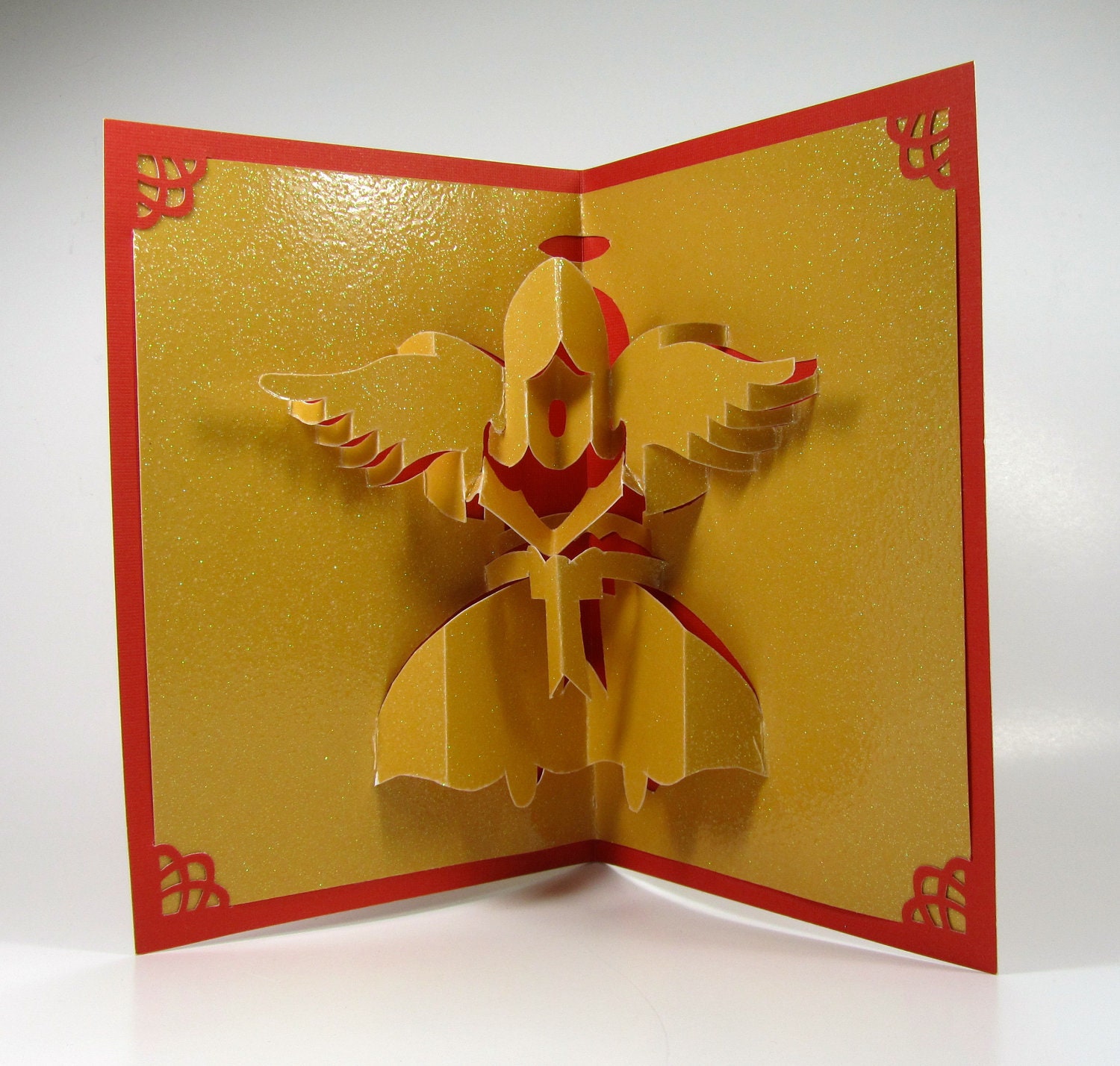 CHRISTMAS ANGEL 3D Pop Up Greeting Card Home Décor Handmade