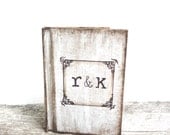 Rustic Guest Book with Personalized Initials - Rustic Weddings - (GB-2)