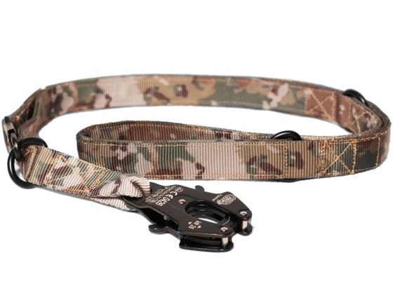 Multicam Frog adjustable leash handcrafted in by RogueK9LLC