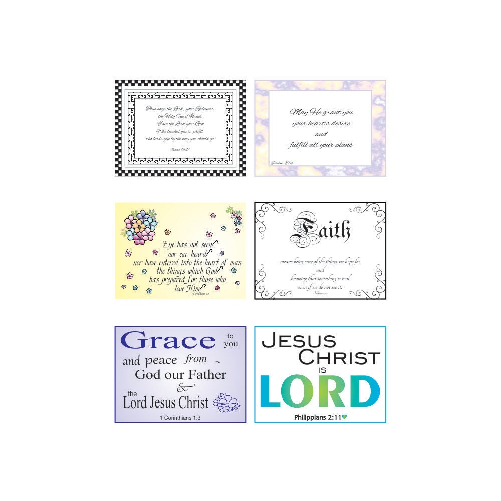 Printable Promise cards 6 verses per page Page 1 by LoveLineSigns