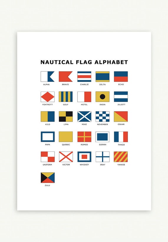 Printable Poster Nautical Flags Instant Download by Freshnautic