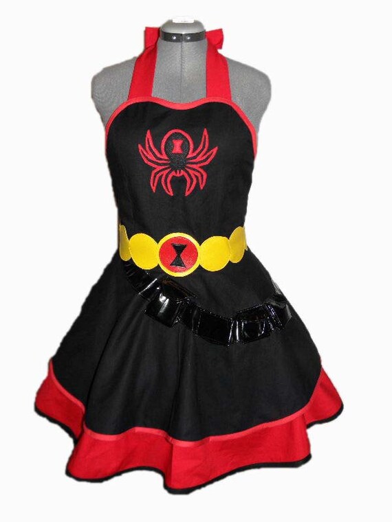 Black Widow Avengers Cosplay Apron Made to order