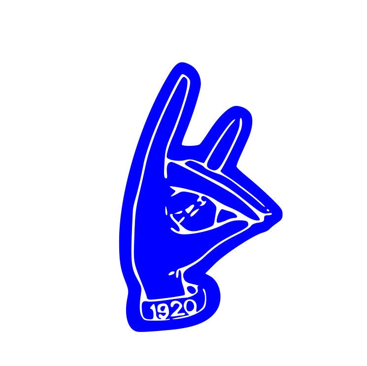 Zeta Phi Beta hand symbol SVG DXF Digital Download