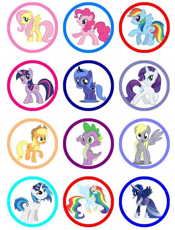 My Little Pony Cupcake Toppers Printable - Printable Word Searches