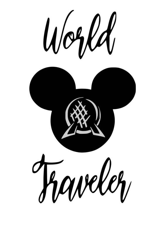 SVG disney epcot world traveler disney parks world