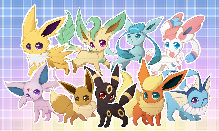 Eevolutions + Speedpaint by Yechii on DeviantArt