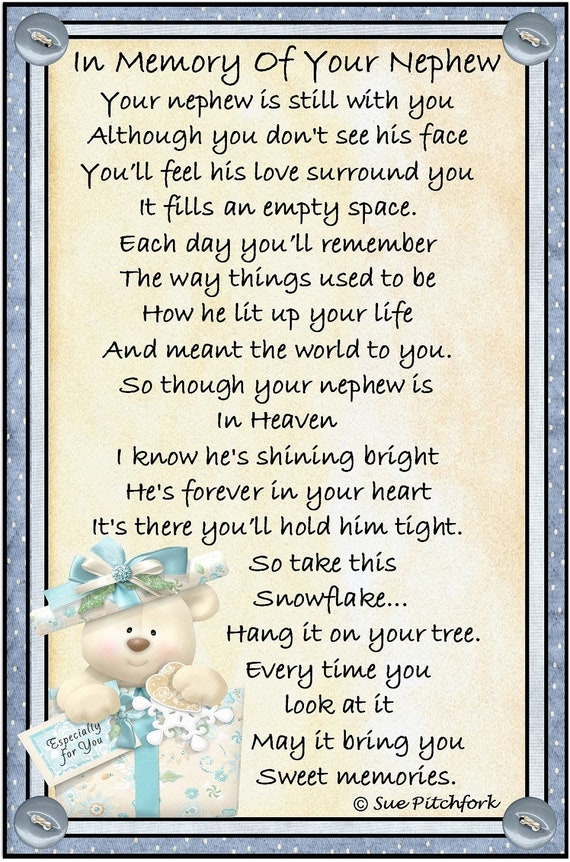 In Loving Memory of Nephew Snowflake Ornament